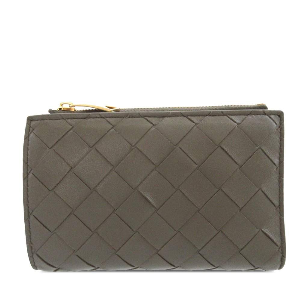 Bottega Veneta Nappa Intrecciato Bifold Wallet Brown Leather Very good condition - Front View