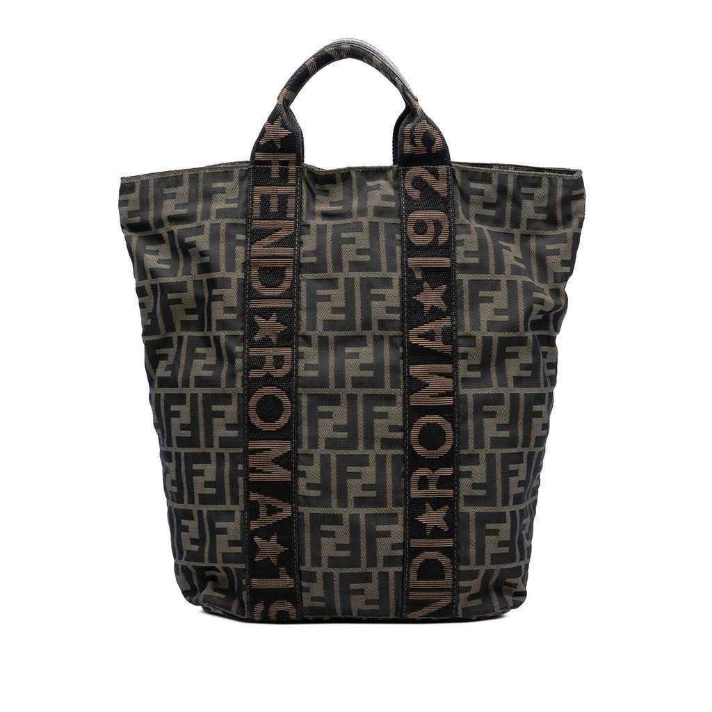 Fendi Zucca Canvas Roma 1925 Shopping Tote Brown Very good - Front View