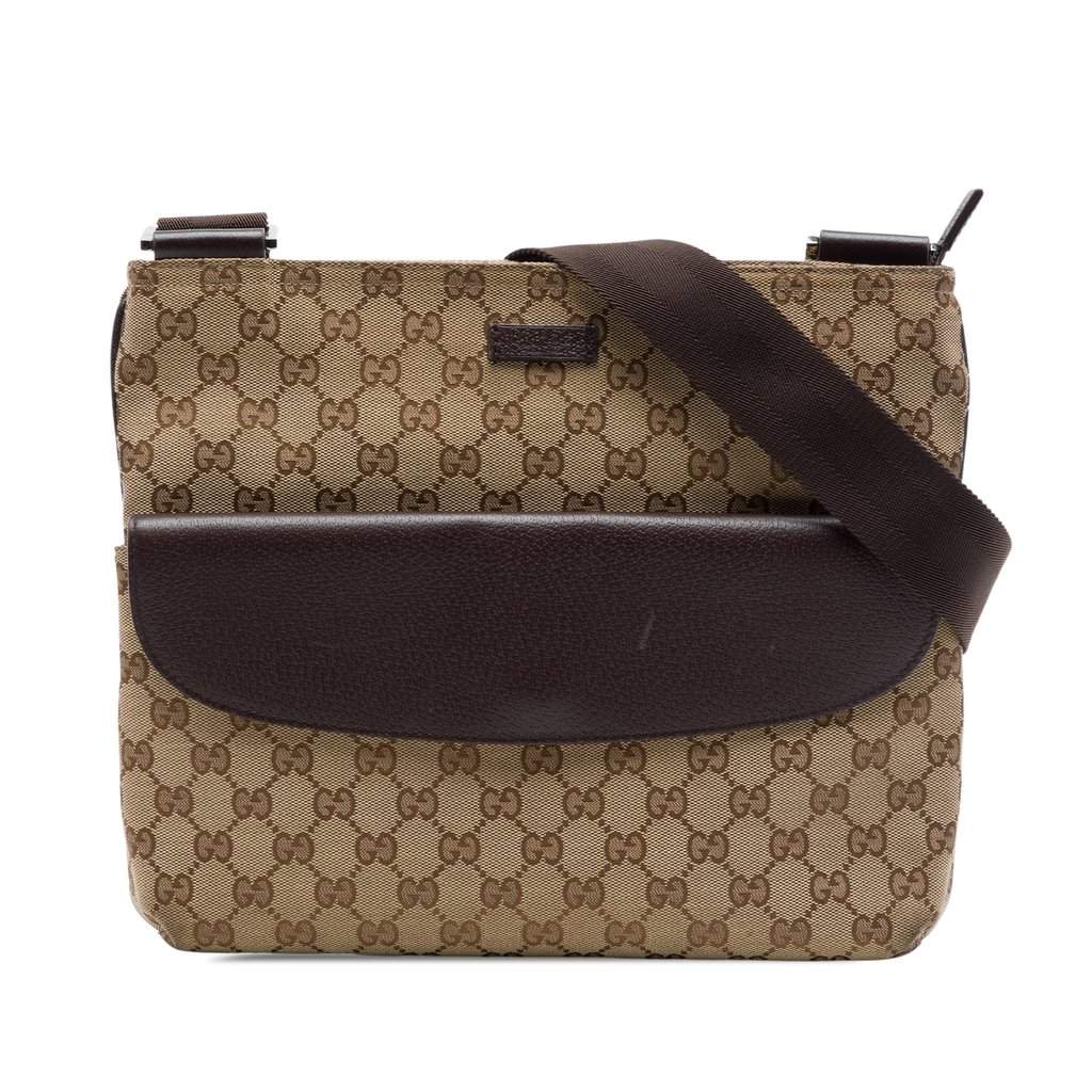 Gucci GG Canvas Crossbody Beige Very good - Front View