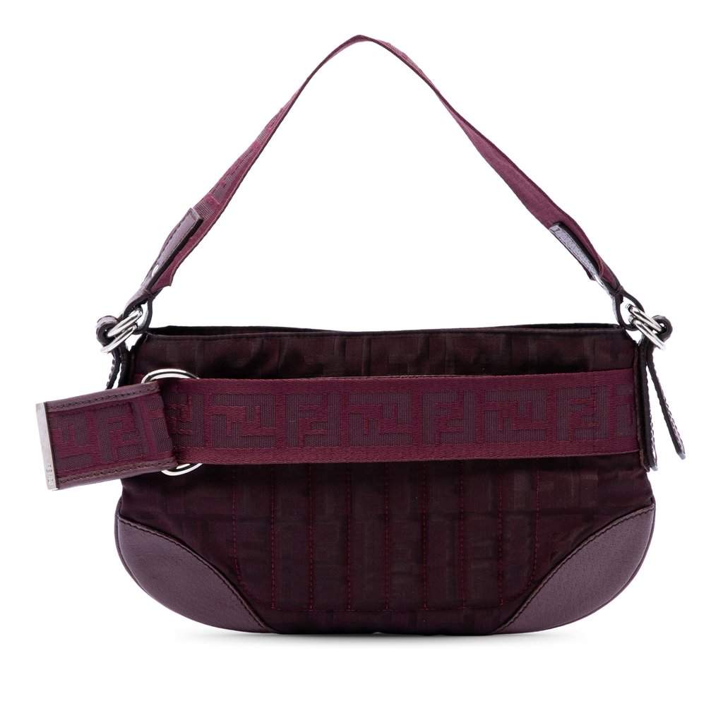 Fendi Zucca Nylon Pochette Red Very good - Front View