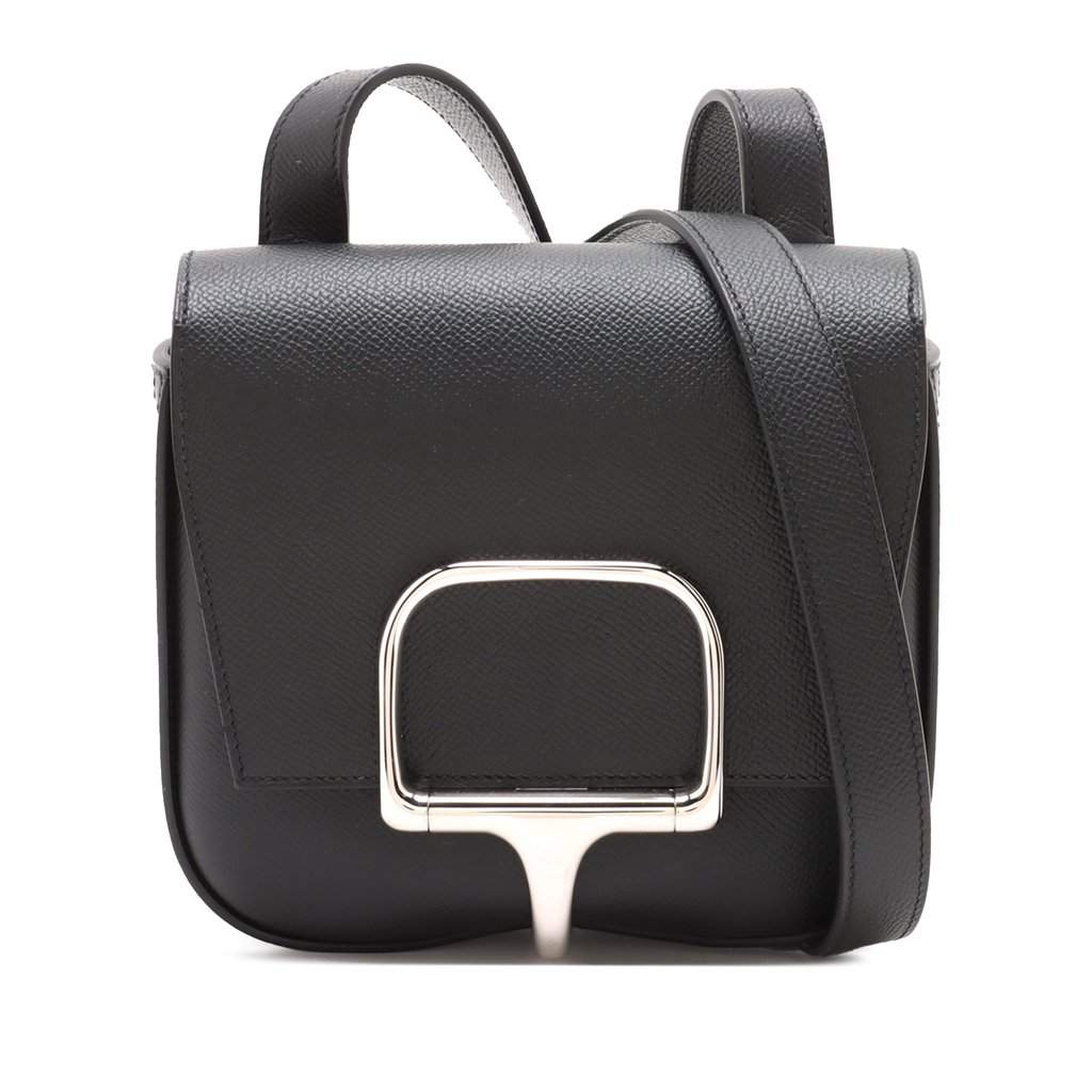 Hermès Mini Epsom Della Cavalleria Black Leather Very good condition - Front View