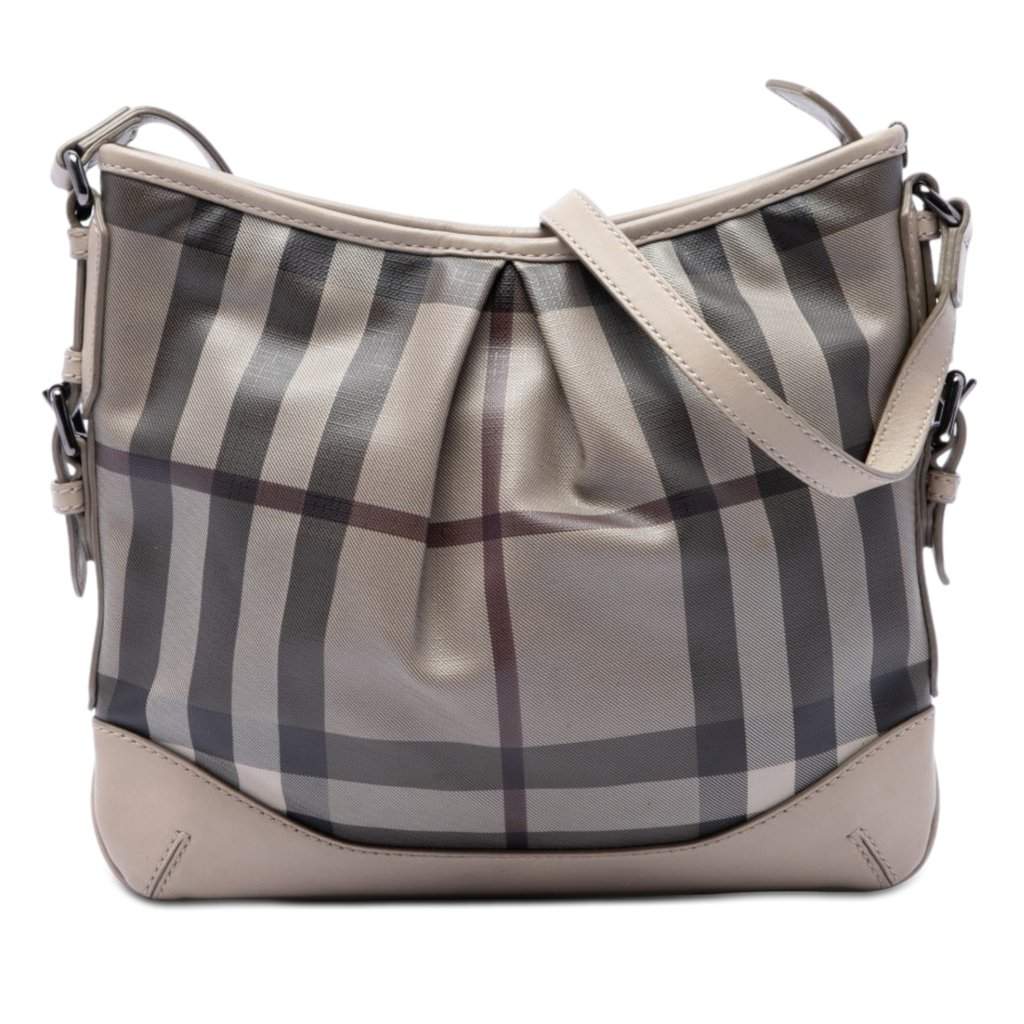 Burberry Smoke Check Coated Canvas Hartham Crossbody MultiColor Very good - Front View