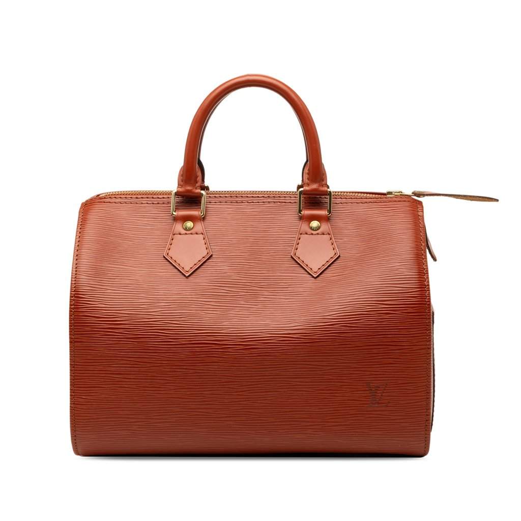 Louis Vuitton Epi Speedy 25 Brown Leather Very good - Front View