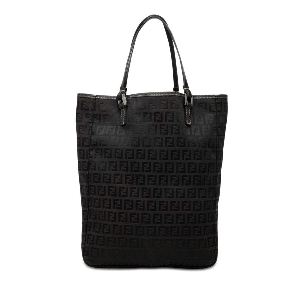 Fendi Zucchino Canvas Tote Black Very good condition - Front View