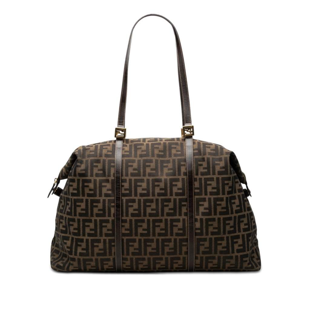 Fendi Zucca Canvas Travel Bag Brown Very good - Front View