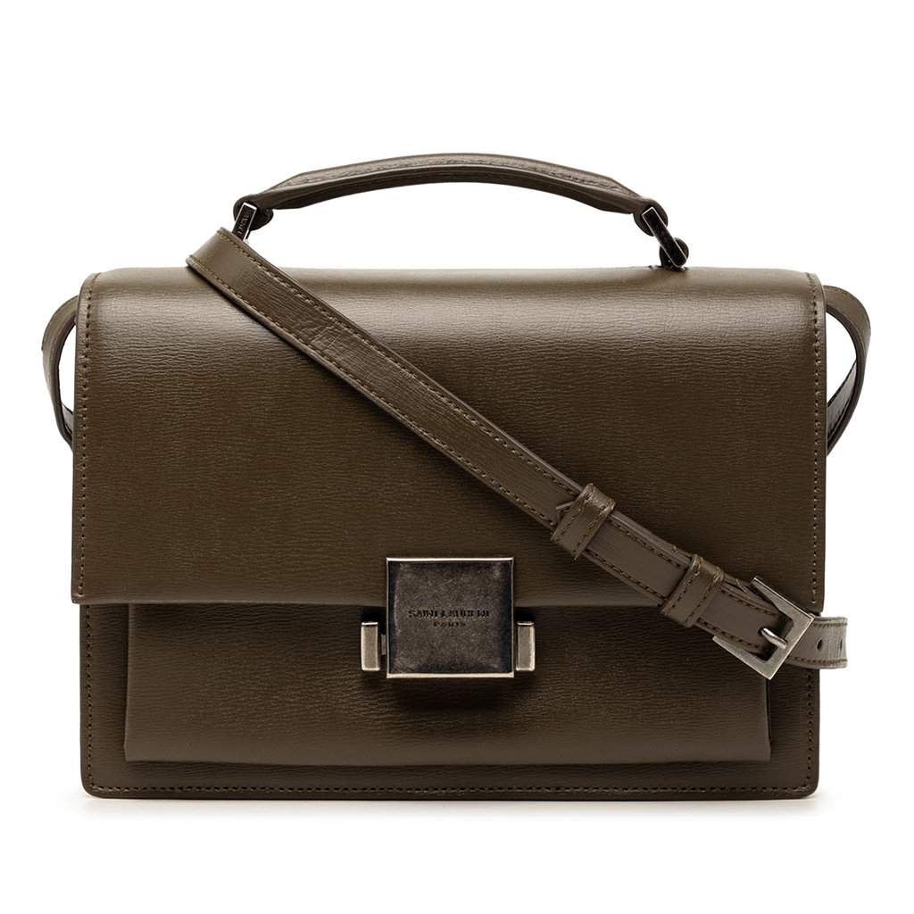 Saint Laurent Medium Calfskin Bellechasse Satchel Brown Leather Very good - Front View