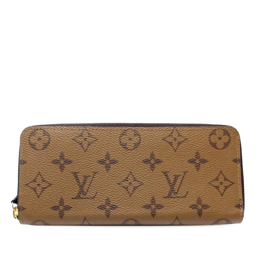 Louis Vuitton Monogram Reverse Clemence Long Wallet Brown Very good condition - Front View