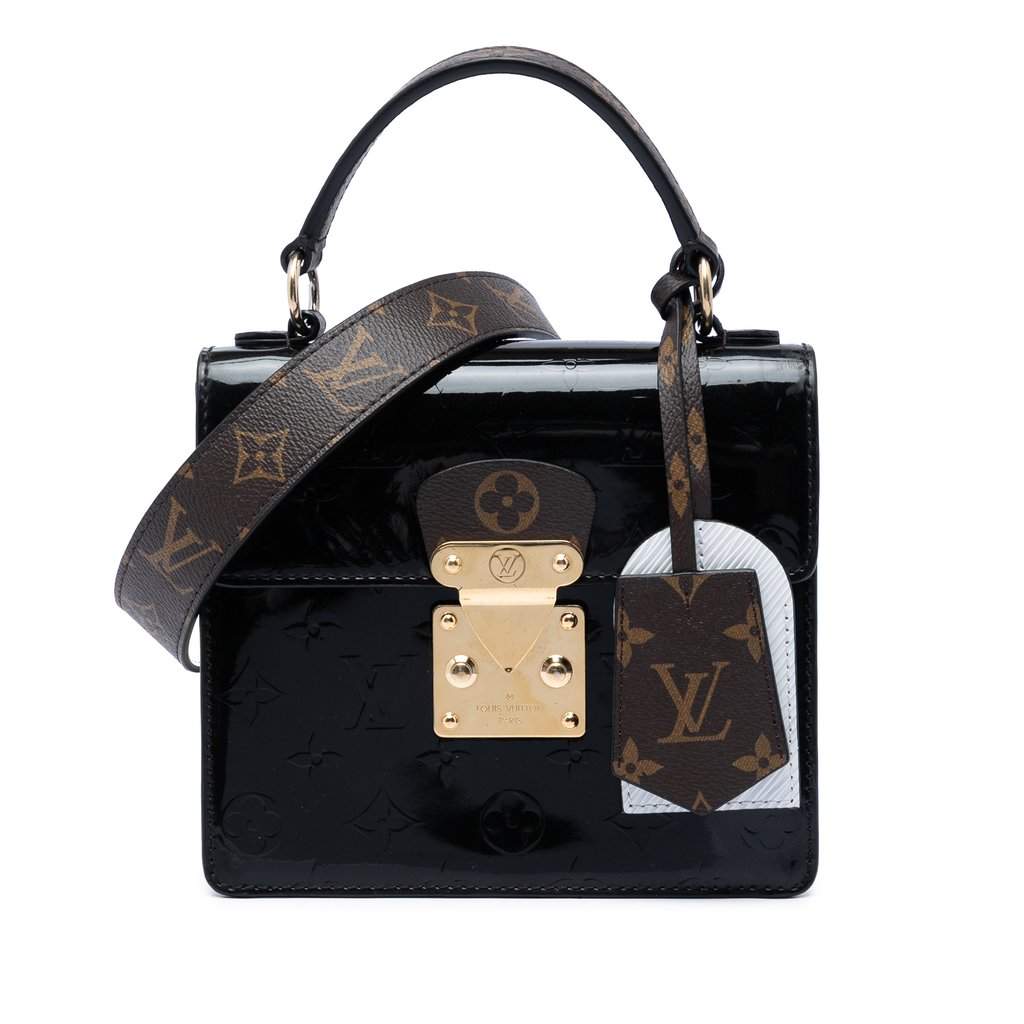 Louis Vuitton Monogram Vernis Spring Street Black Leather Very good condition - Front View