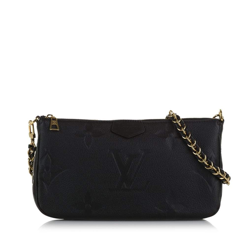 Louis Vuitton Monogram Empriente Bicolor Pochette Felicie Black Leather Very good - Front View