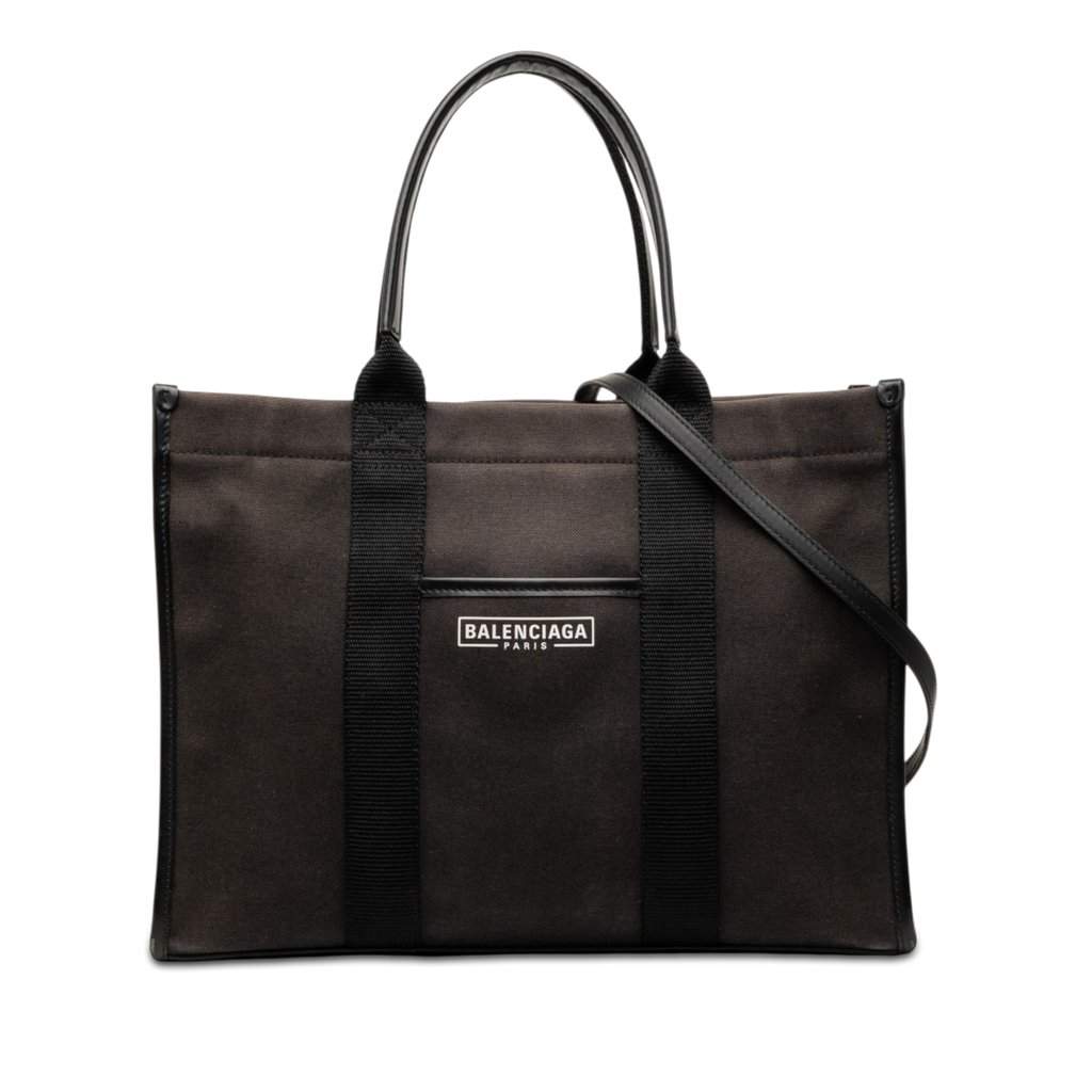 Balenciaga Medium Canvas Hardware Tote Brown Very good condition - Front View