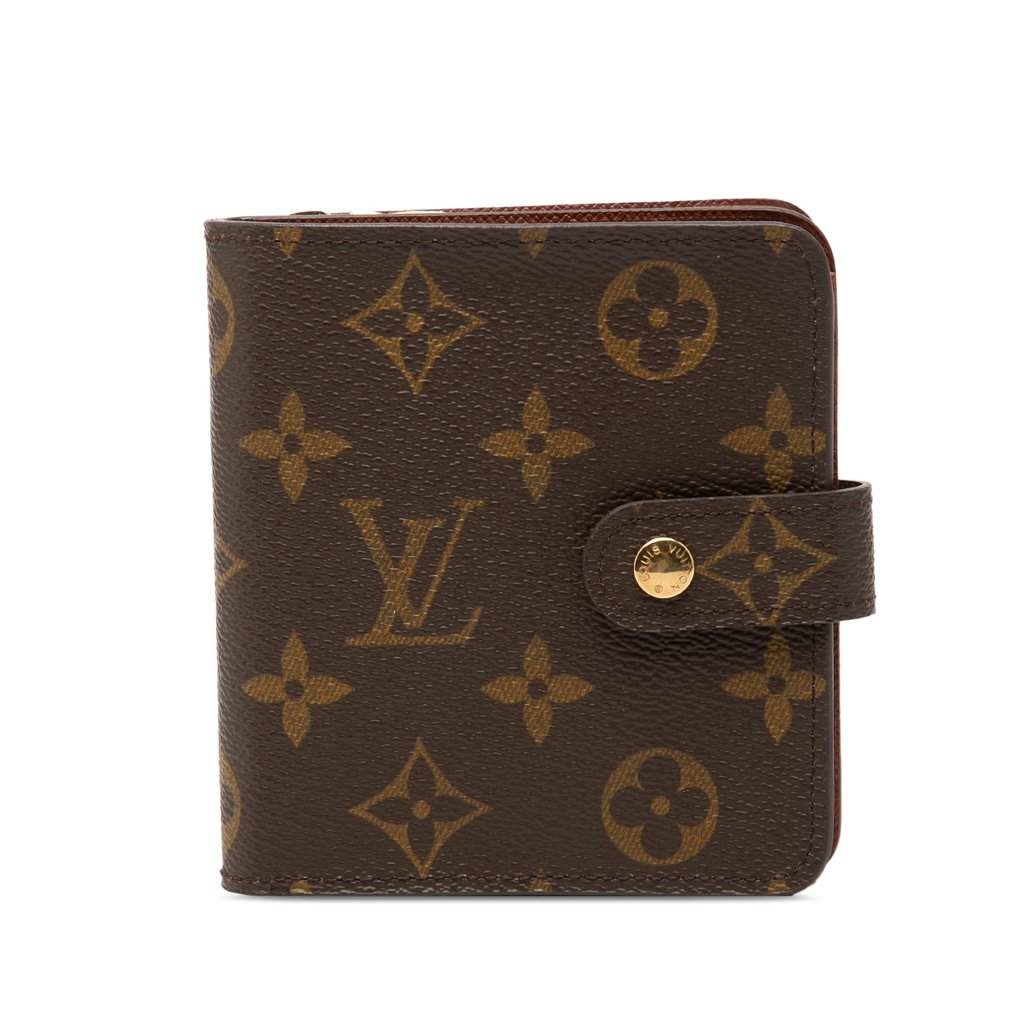 Louis Vuitton Monogram Bifold Compact Wallet Brown Very good condition - Front View