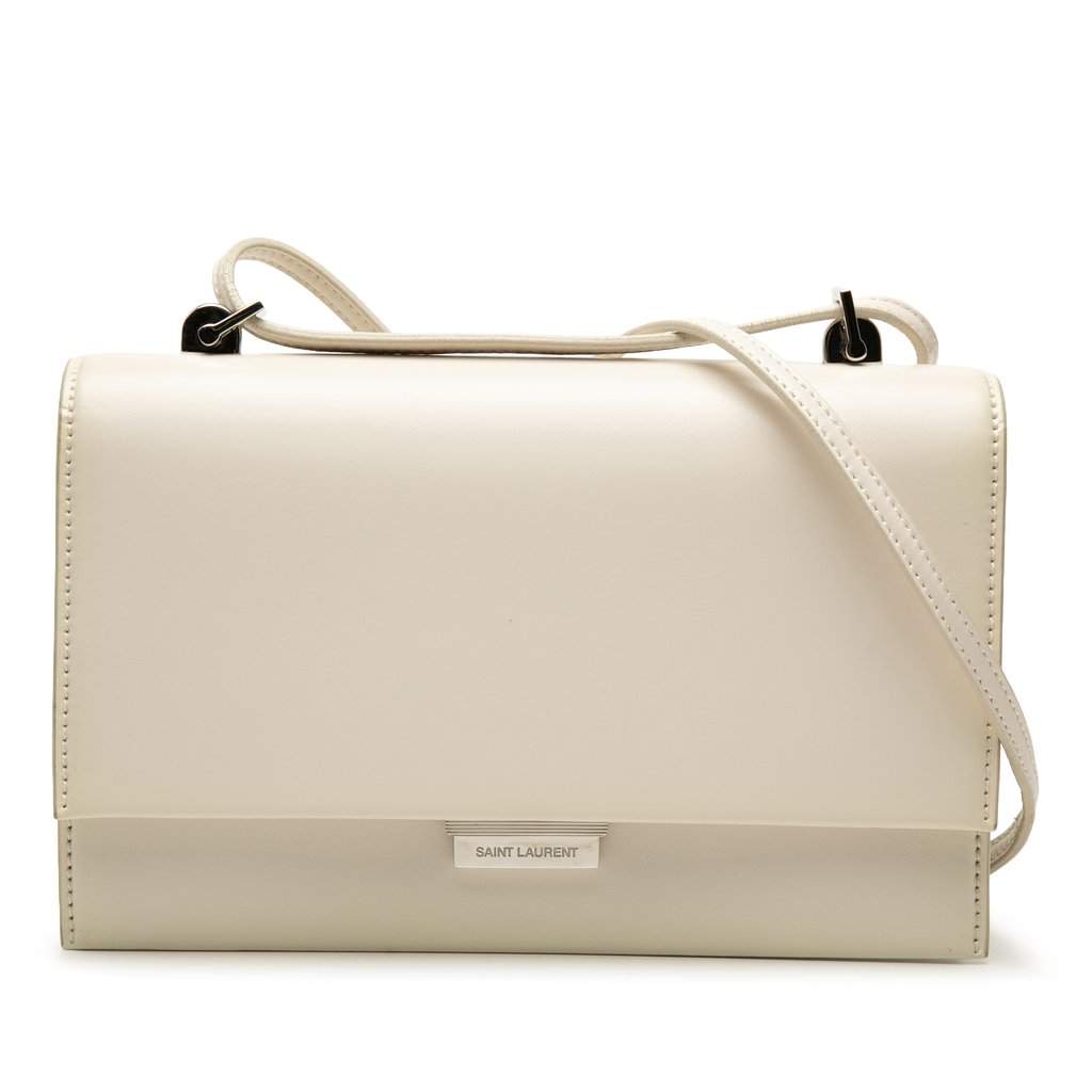 Saint Laurent Small Leather Babylone Crossbody White Leather Very good condition - Front View