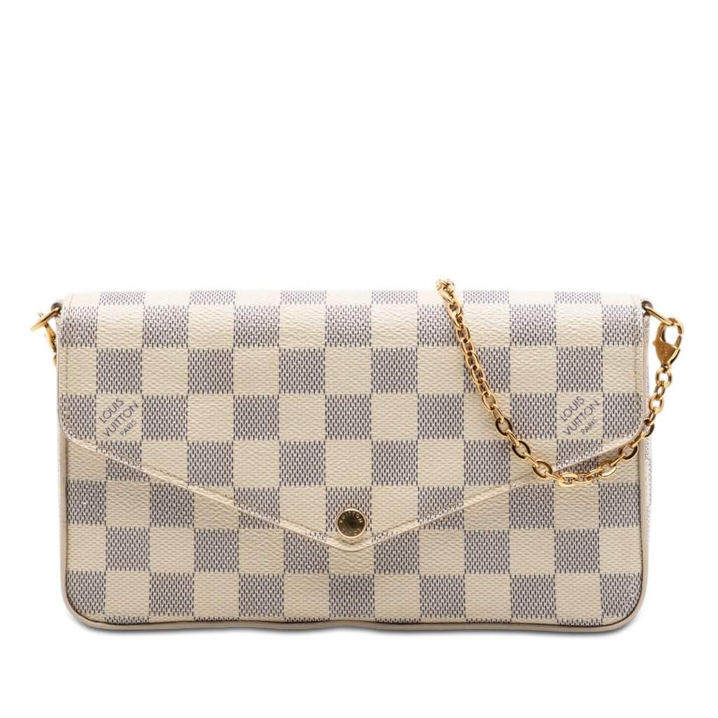 Louis Vuitton Damier Azur Pochette Felicie White Very good condition - Front View