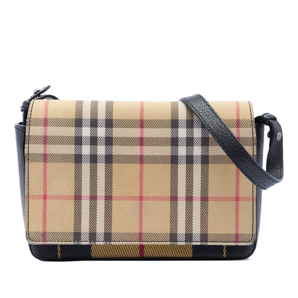 Burberry House Check Canvas Hampshire Crossbody Beige Very good condition - Front View