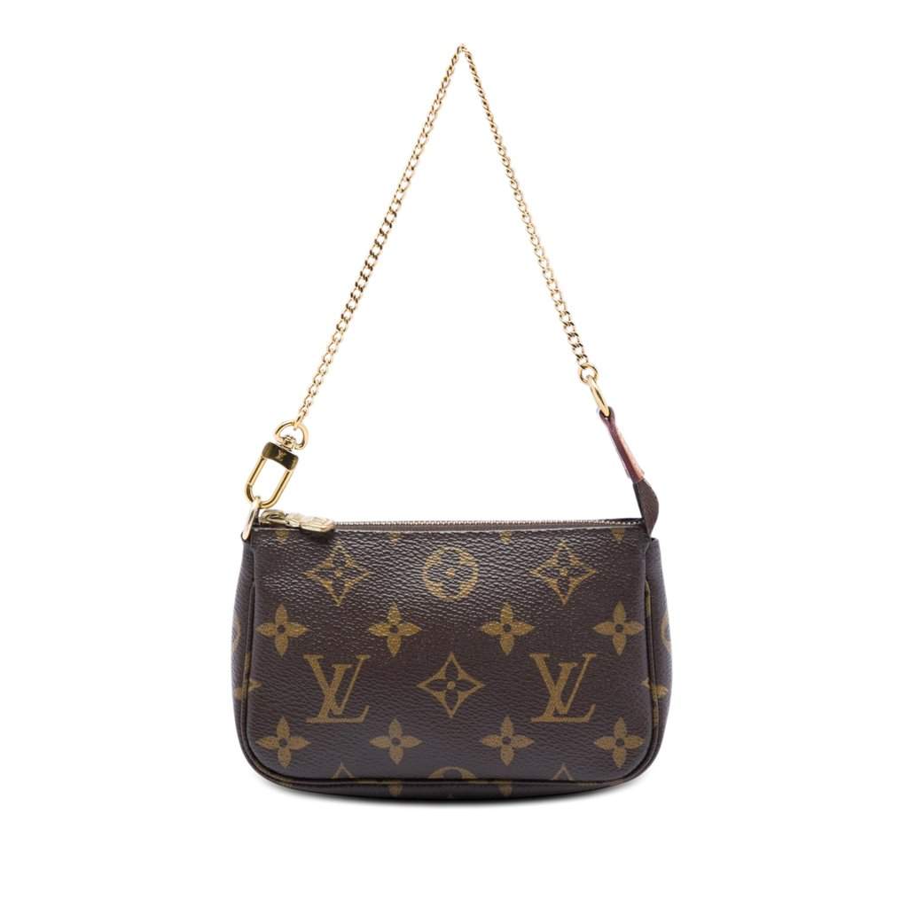 Louis Vuitton Monogram Mini Pochette Accessoires Brown Very good - Front View