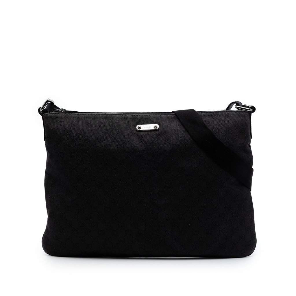 Gucci GG Denim Crossbody Black Very good condition - Front View