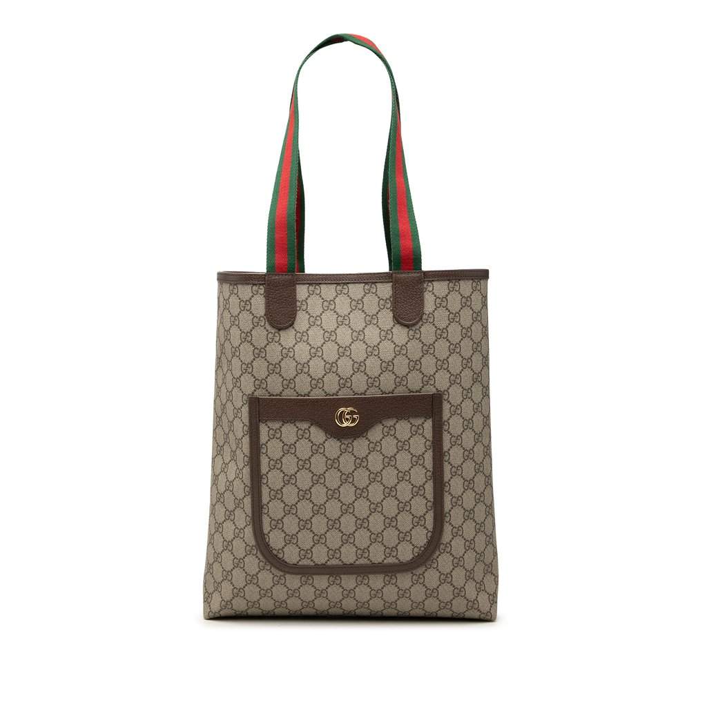 Gucci GG Supreme Web Ophidia Tote Beige Very good condition - Front View