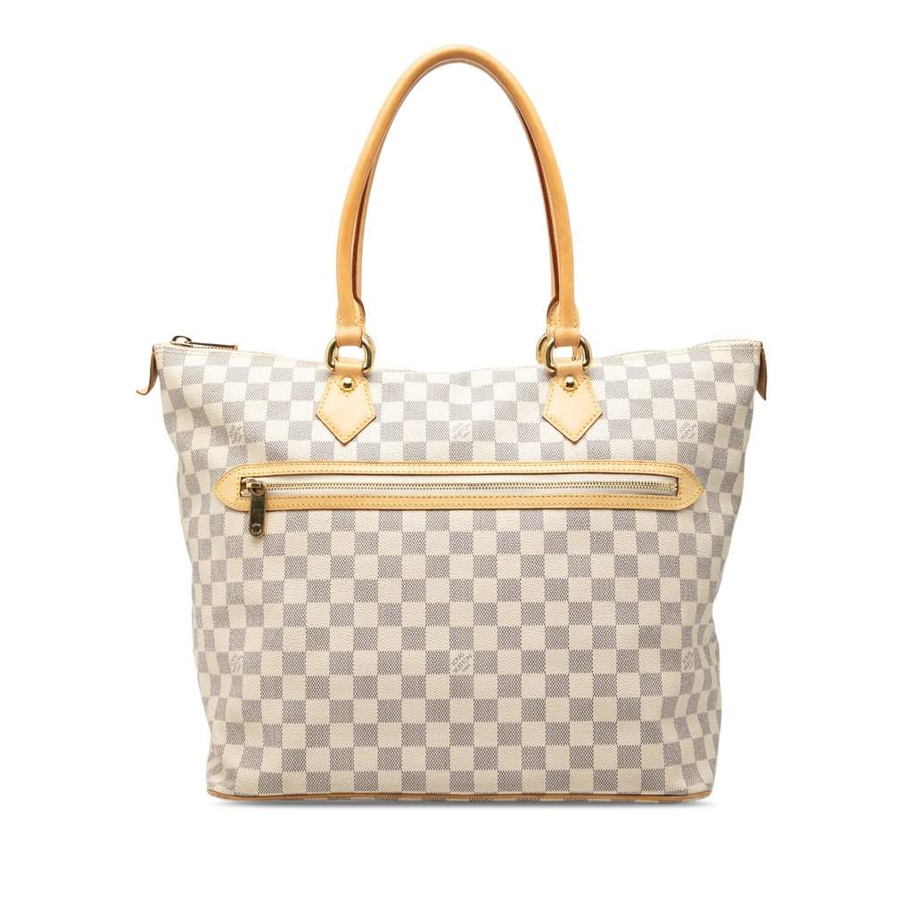 Louis Vuitton Damier Azur Saleya GM White Very good condition - Front View