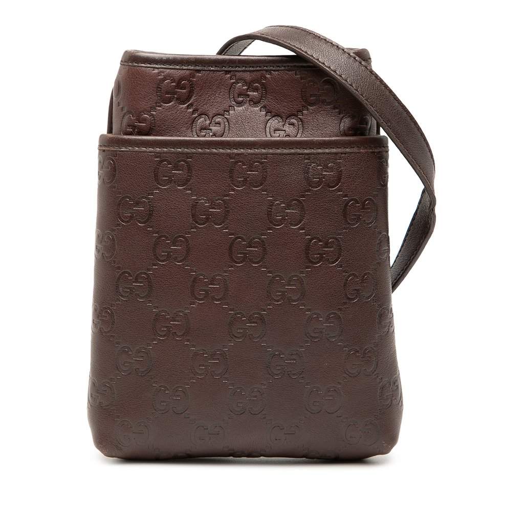 Gucci Guccissima Crossbody Brown Leather Very good condition - Front View
