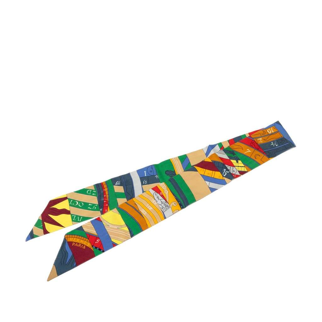 Hermès Astrologie Nouvelle Silk Twilly Scarf MultiColor Very good - Front View
