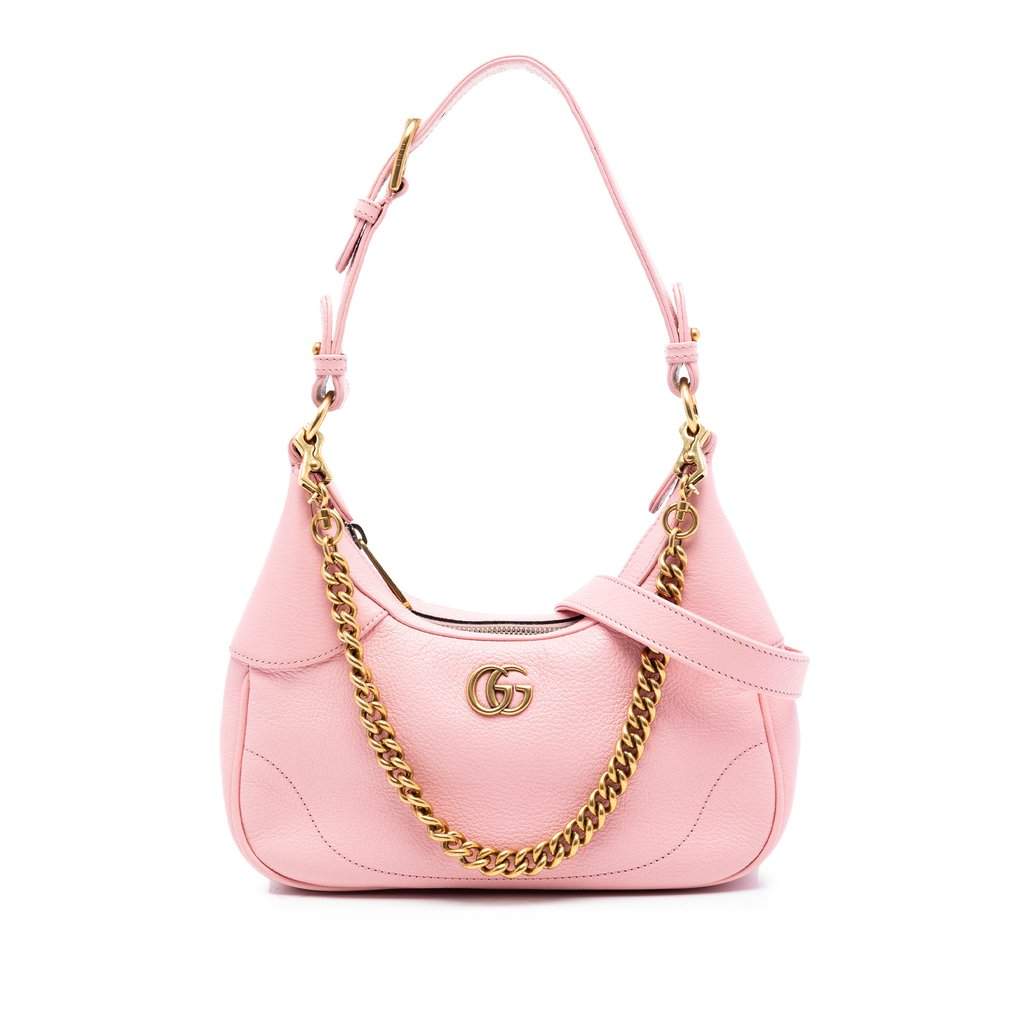Gucci Small Calfskin Aphrodite Satchel Pink Leather Very good condition - Front View