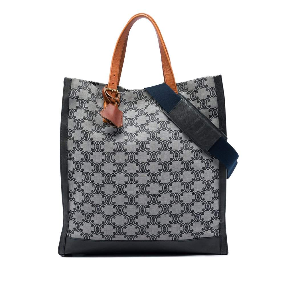 Celine Triomphe Canvas Vertical Tote MultiColor Very good - Front View