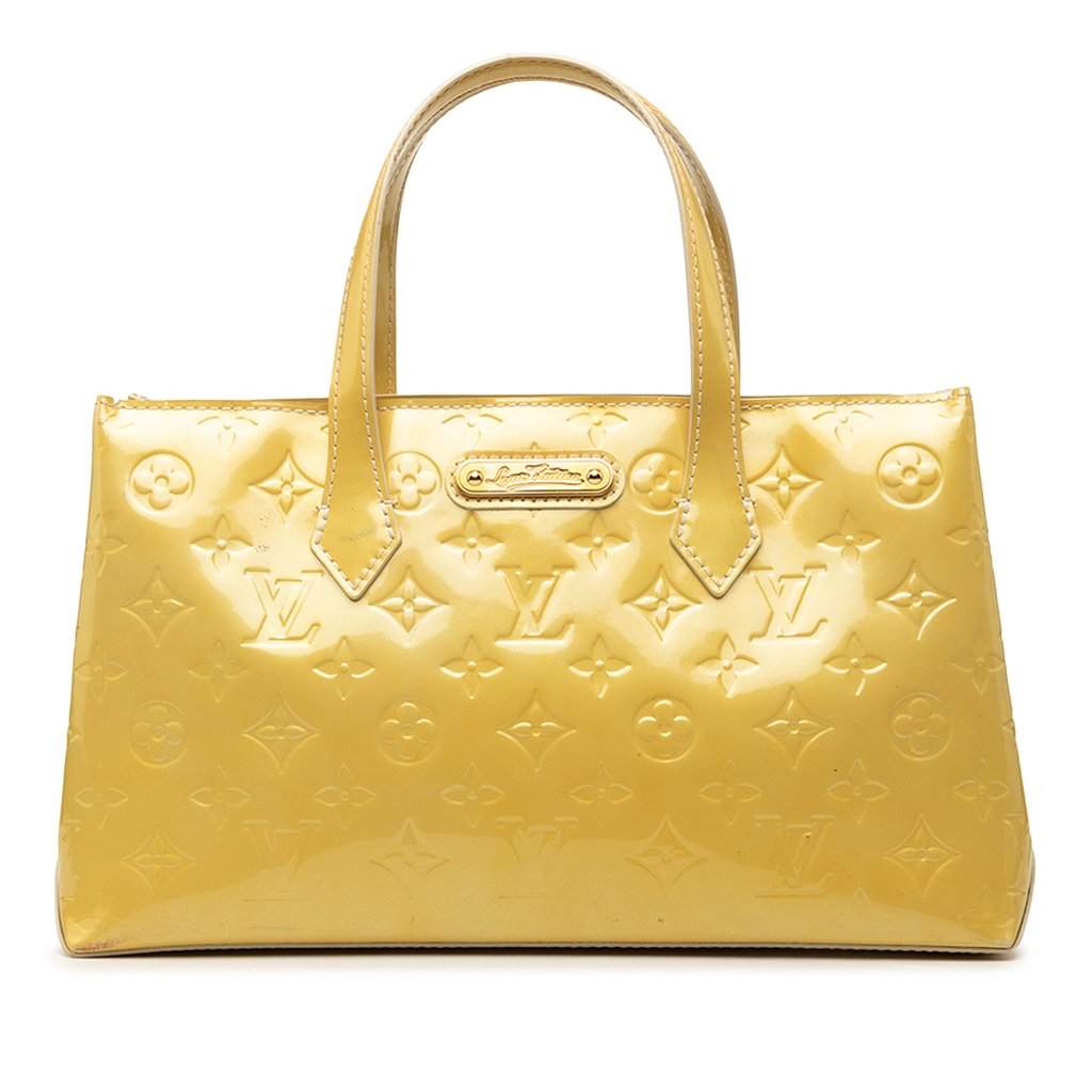 Louis Vuitton Monogram Vernis Wilshire PM Yellow Leather Very good condition - Front View