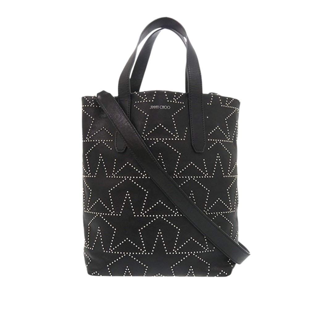 Jimmy Choo Leather Star Studded Sofia Tote Black Leather Very good - Front View