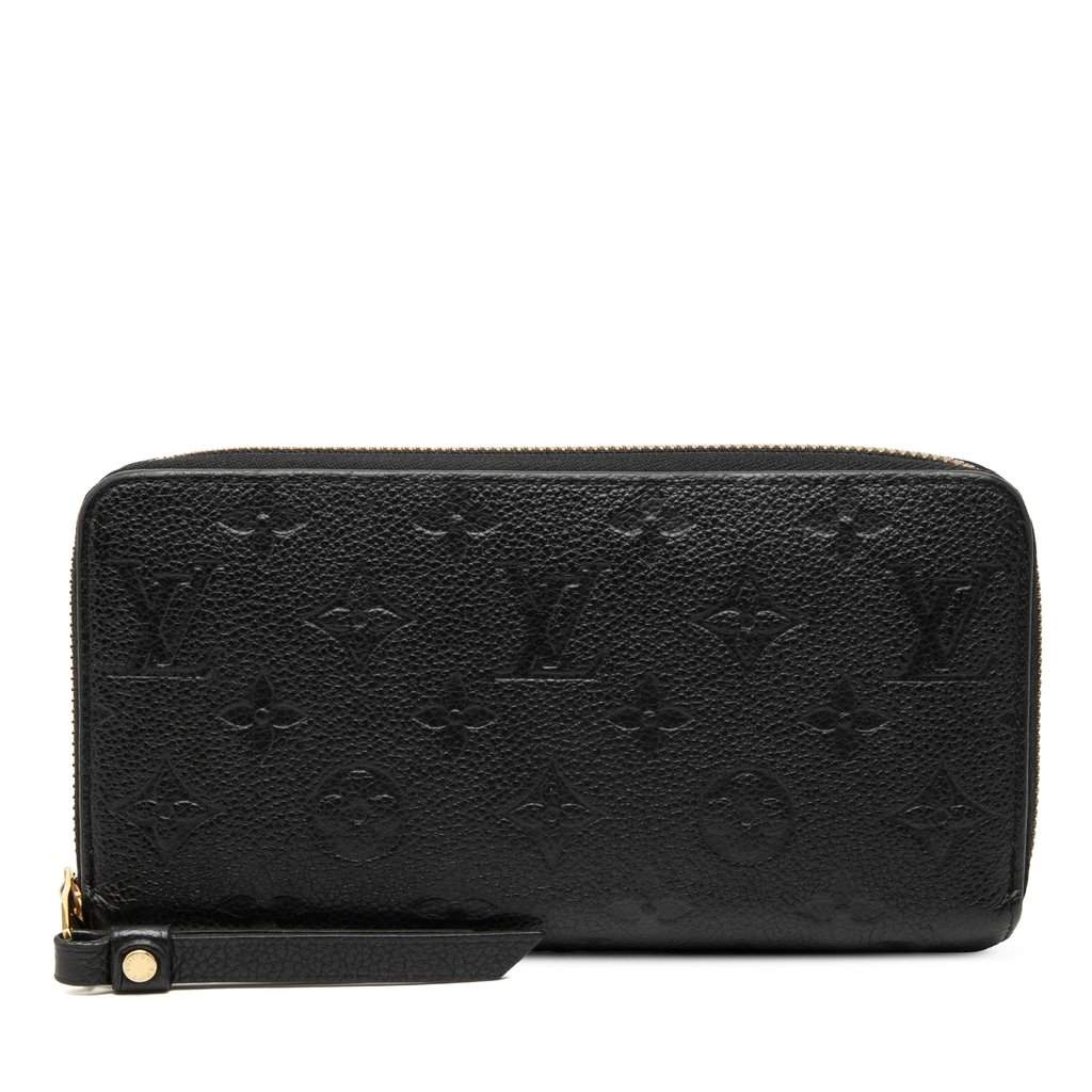 Louis Vuitton Monogram Empreinte Zippy Long Wallet Black Leather Very good condition - Front View