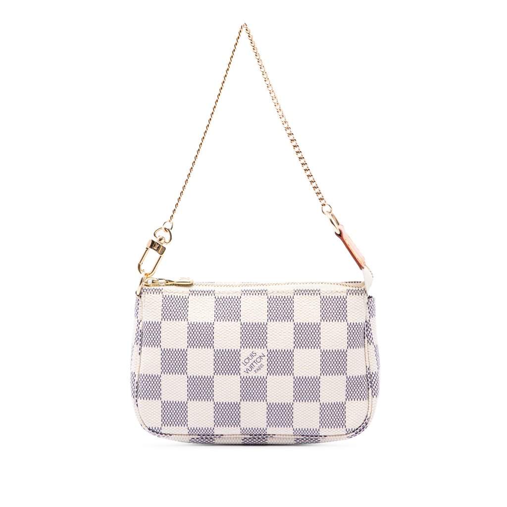 Louis Vuitton Damier Azur Mini Pochette Accessoires White Very good - Front View