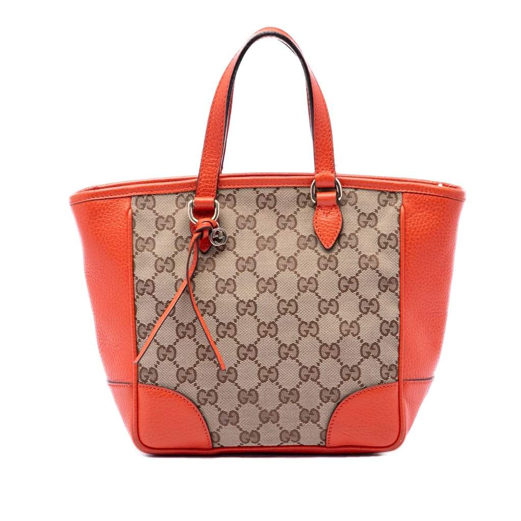 Gucci Small GG Canvas Bree Satchel Beige Very good - Front View