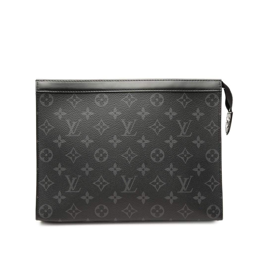 Louis Vuitton Monogram Eclipse Pochette Voyage MM Black Very good - Front View