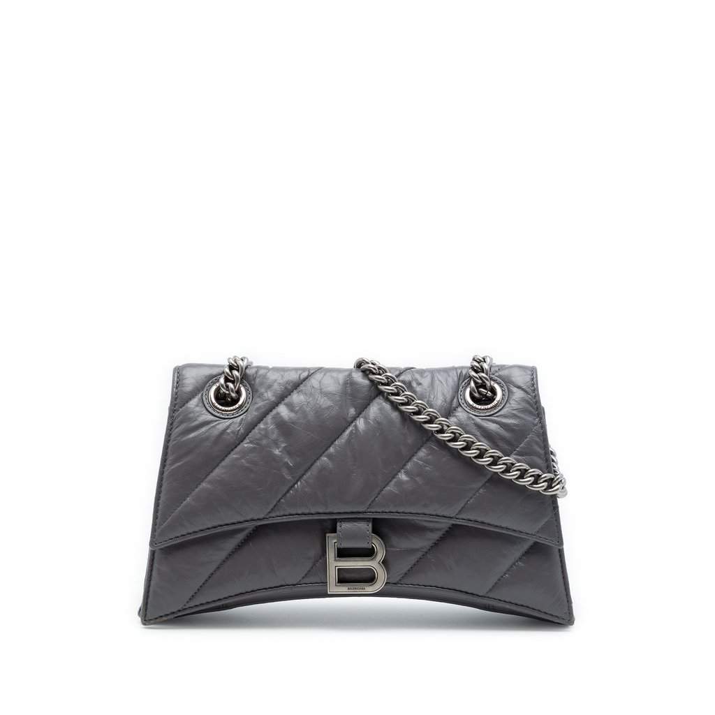 Balenciaga Small Metallic Calfskin Crush Chain Shoulder Bag MultiColor Leather Very good - Front View