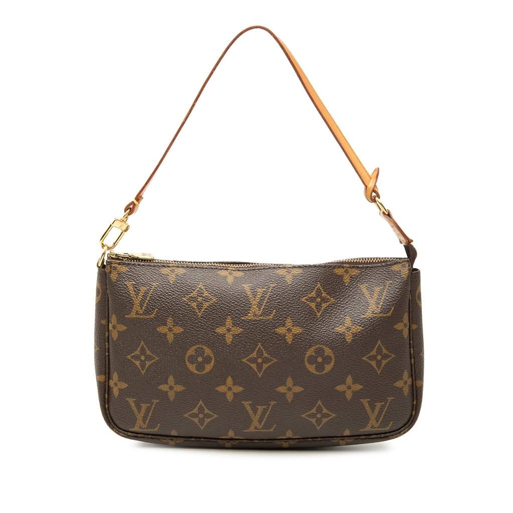 Louis Vuitton Monogram Pochette Accessoires Brown Very good - Front View