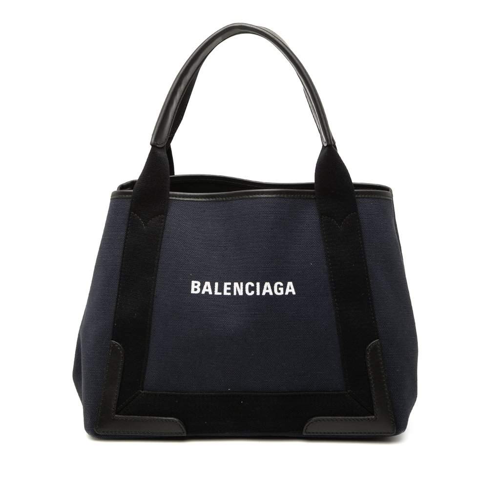 Balenciaga Canvas Navy Cabas Tote S Blue Very good condition - Front View