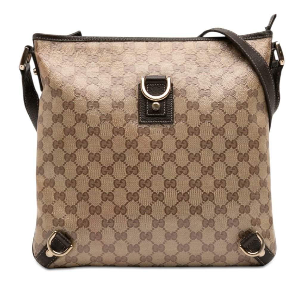 Gucci GG Crystal Abbey D Ring Crossbody Beige Good - Front View