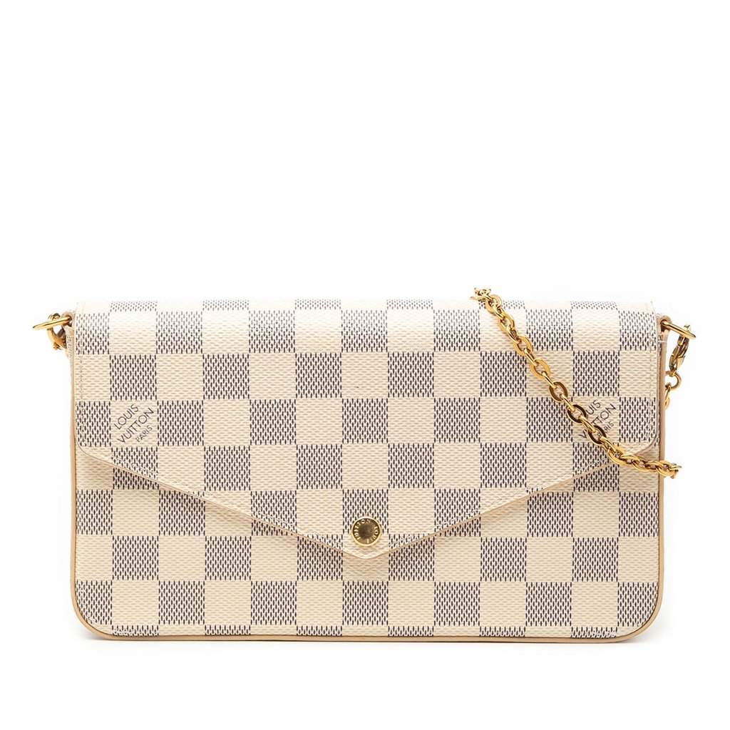 Louis Vuitton Damier Azur Pochette Felicie White Very good condition - Front View