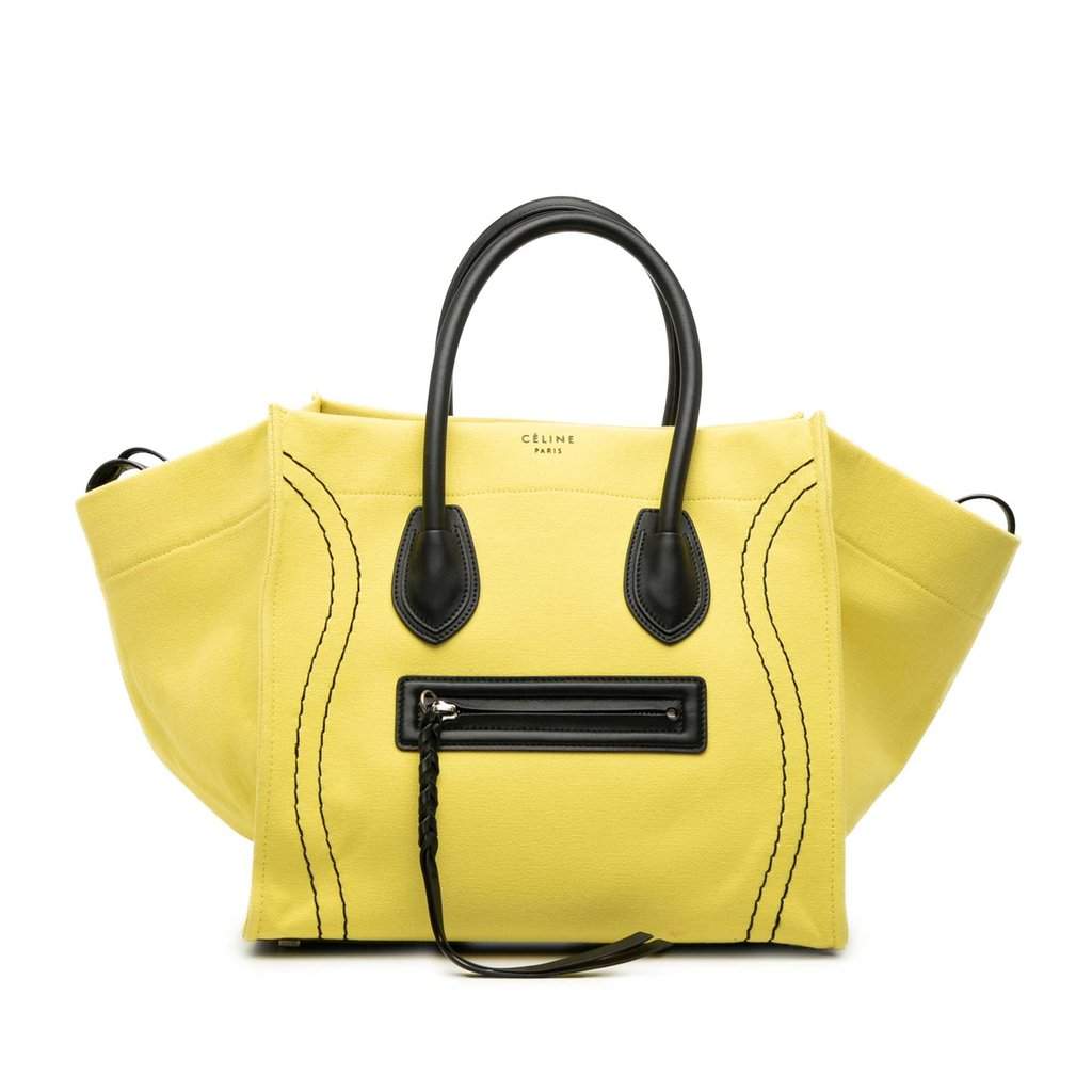 Celine Medium Canvas Phantom Luggage Tote Yellow Very good - Front View