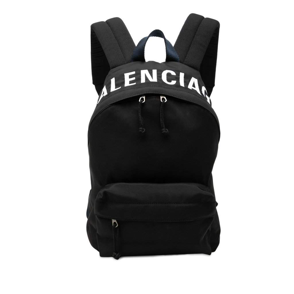 Balenciaga Nylon Wheel Backpack Black Very good condition - Front View