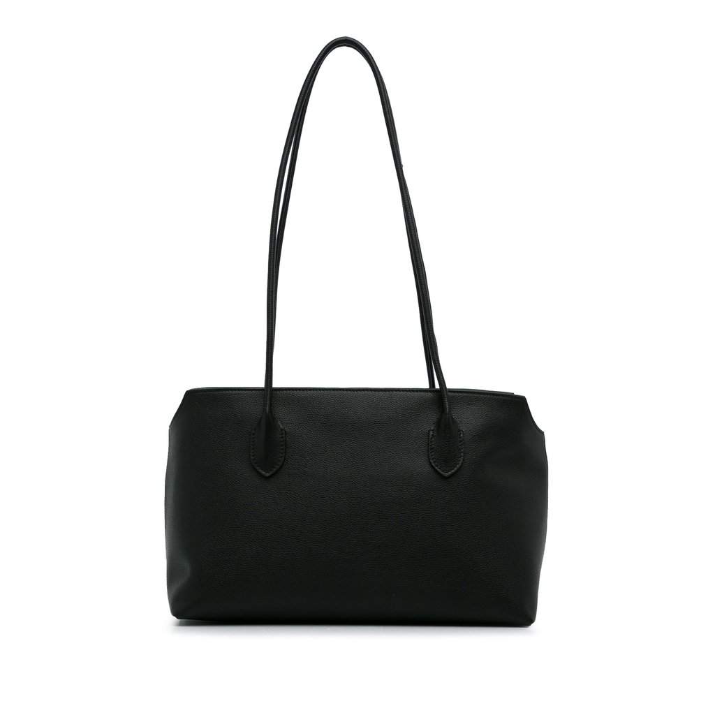 The Row Leather Terrasse Shoulder Bag Black Leather Very good - Front View