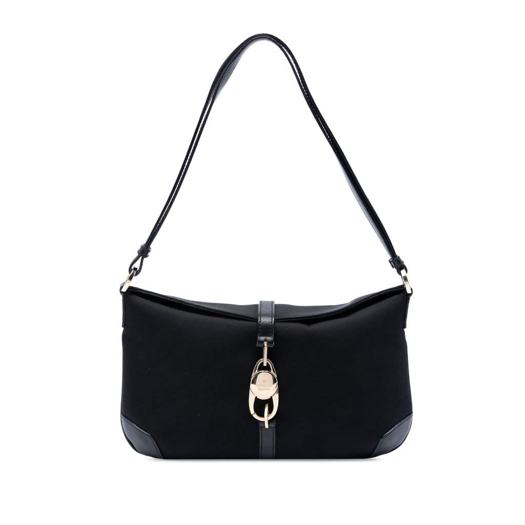 Gucci Canvas Jackie Hobo Black Very good condition - Front View