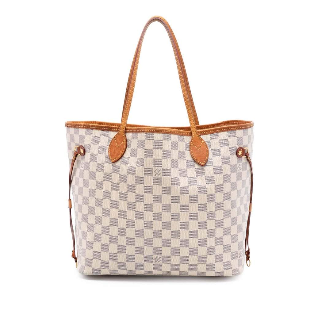 Louis Vuitton Damier Azur Neverfull MM White Very good condition - Front View