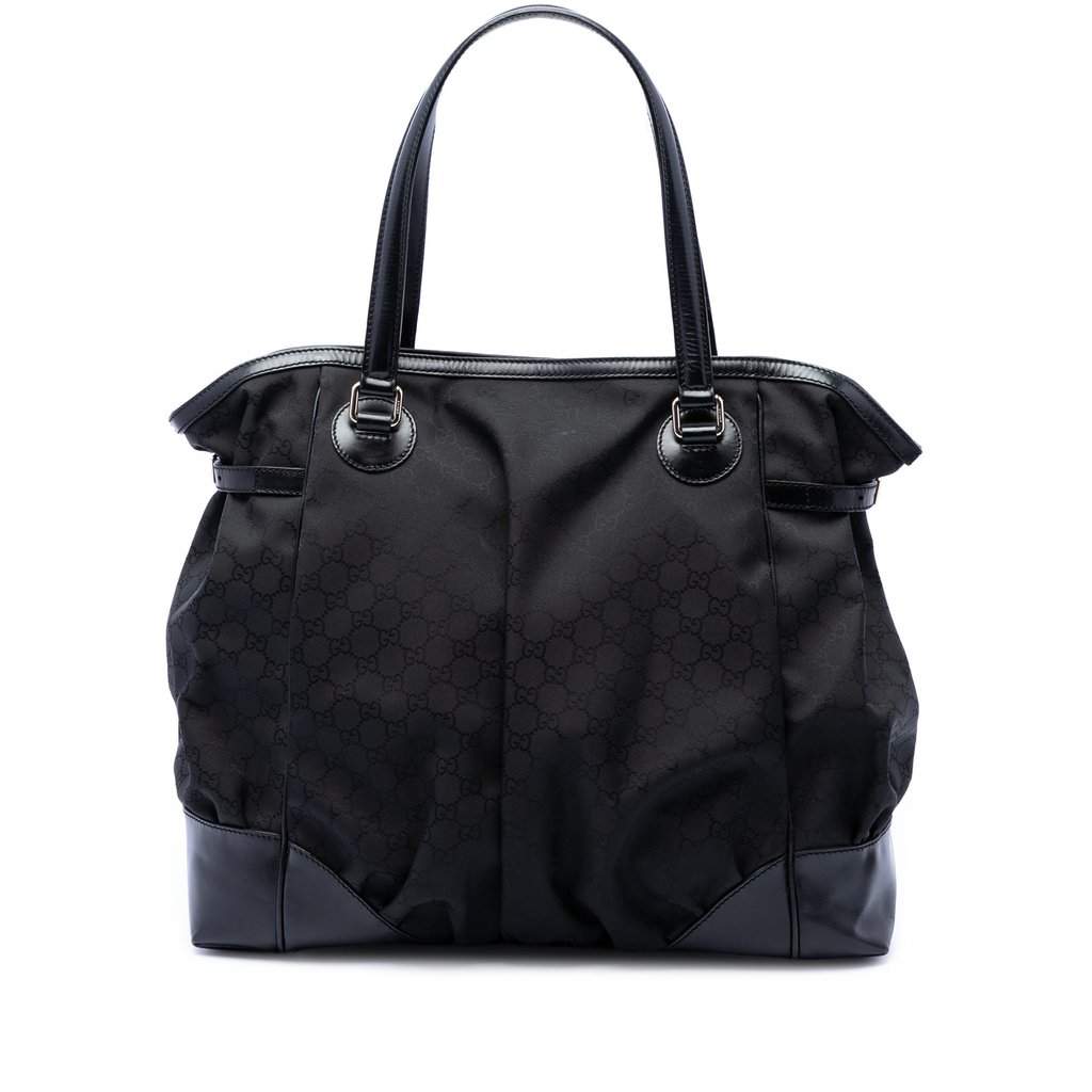 Gucci GG Nylon Full Moon Tote Black Very good - Front View