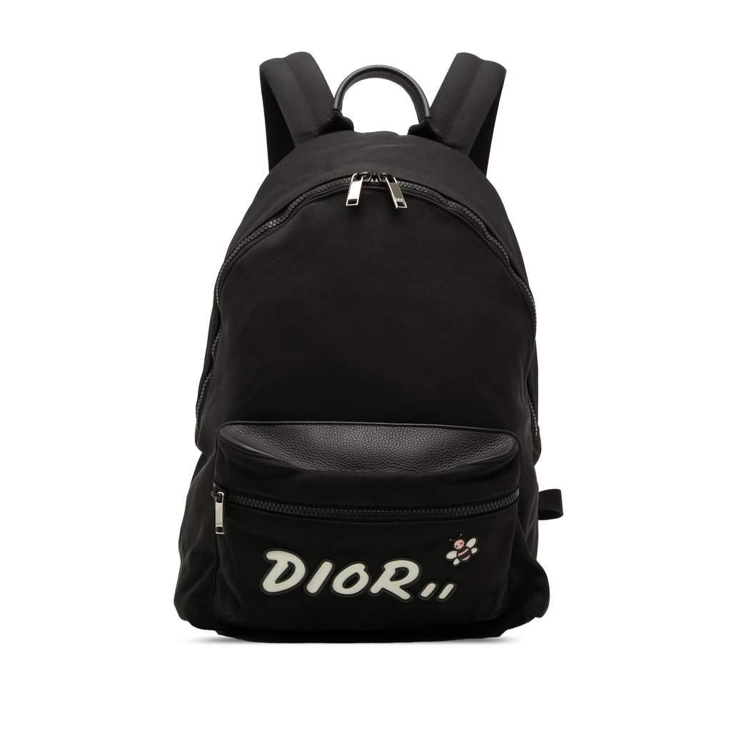 Dior Kaws Nylon Rider Backpack Black Very good condition - Front View