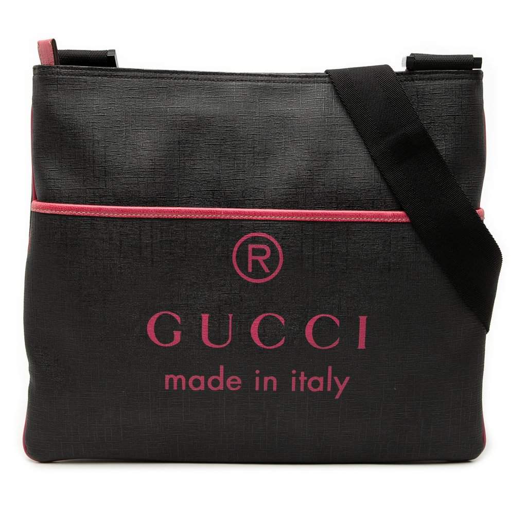 Gucci GG Supreme Trademark Logo Crossbody Black Very good condition - Front View