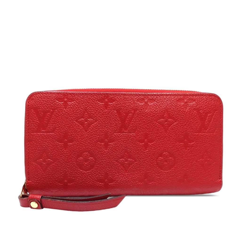 Louis Vuitton Monogram Empreinte Zippy Wallet Red Leather Very good - Front View