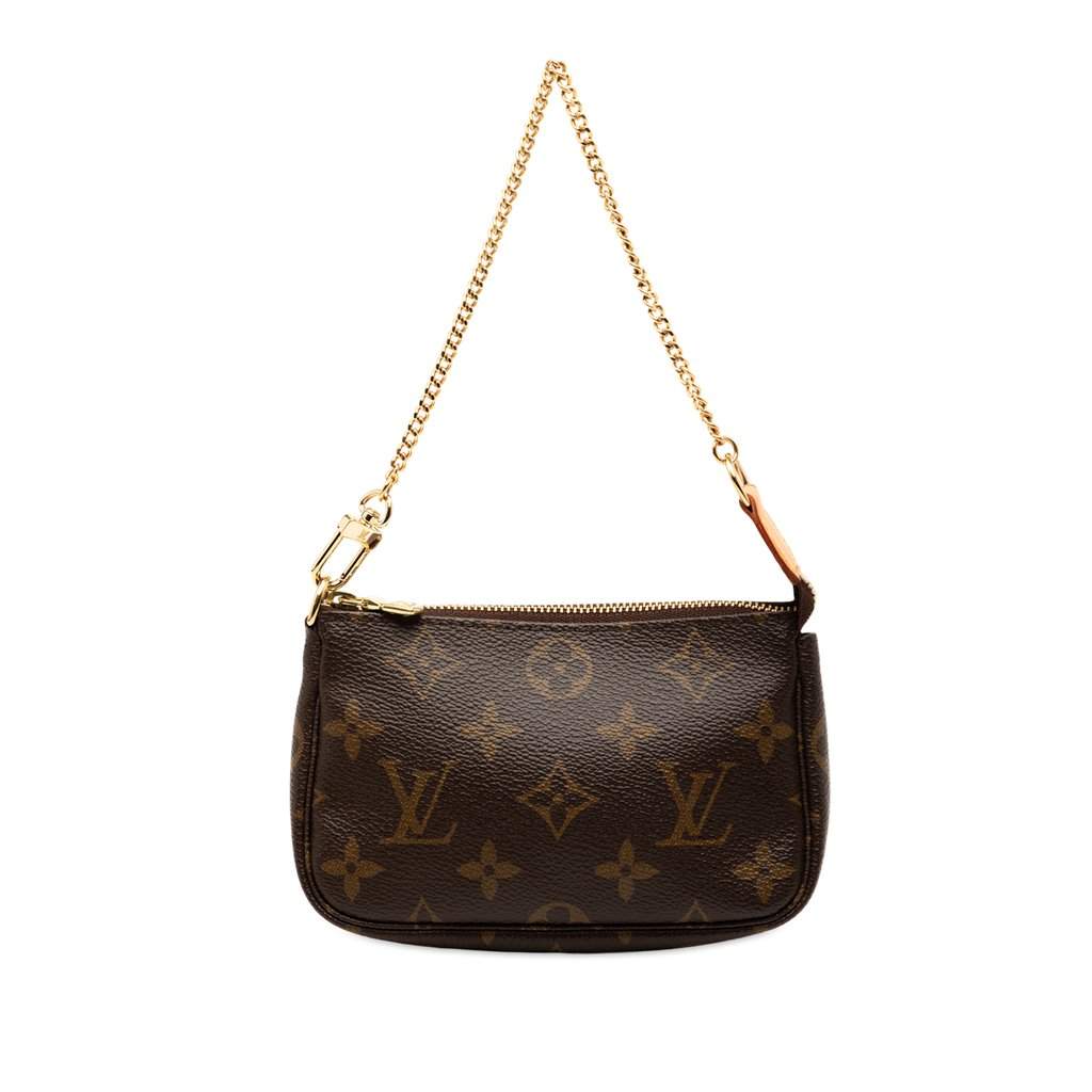 Louis Vuitton Monogram Mini Pochette Accessoires Brown Very good condition - Front View