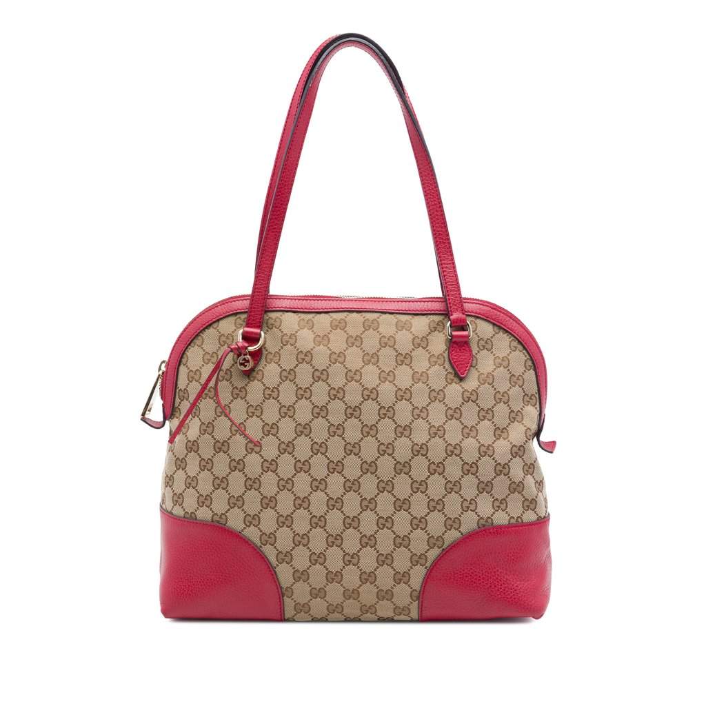Gucci GG Canvas Dome Shoulder Bag Beige Very good - Front View