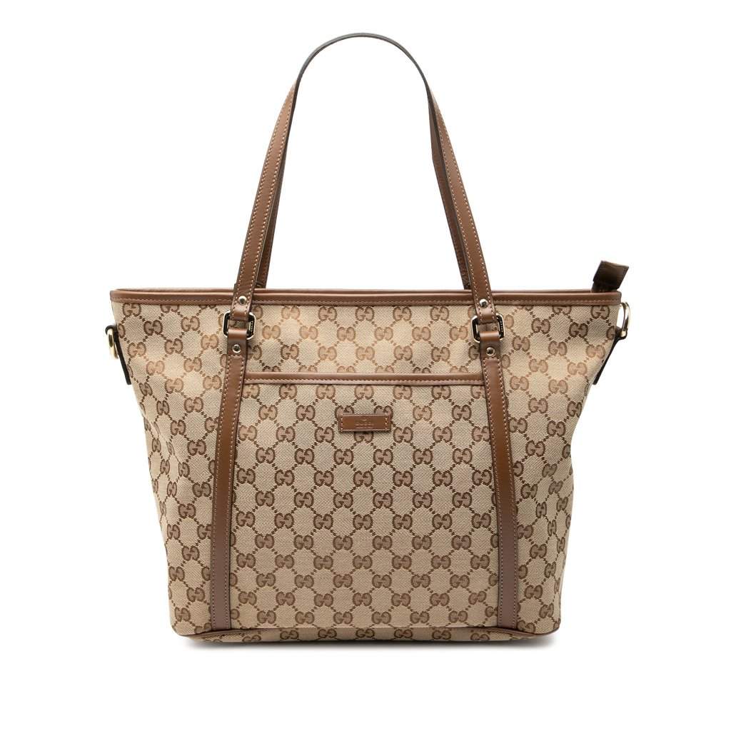 Gucci GG Canvas Convertible Joy Tote Beige Very good - Front View