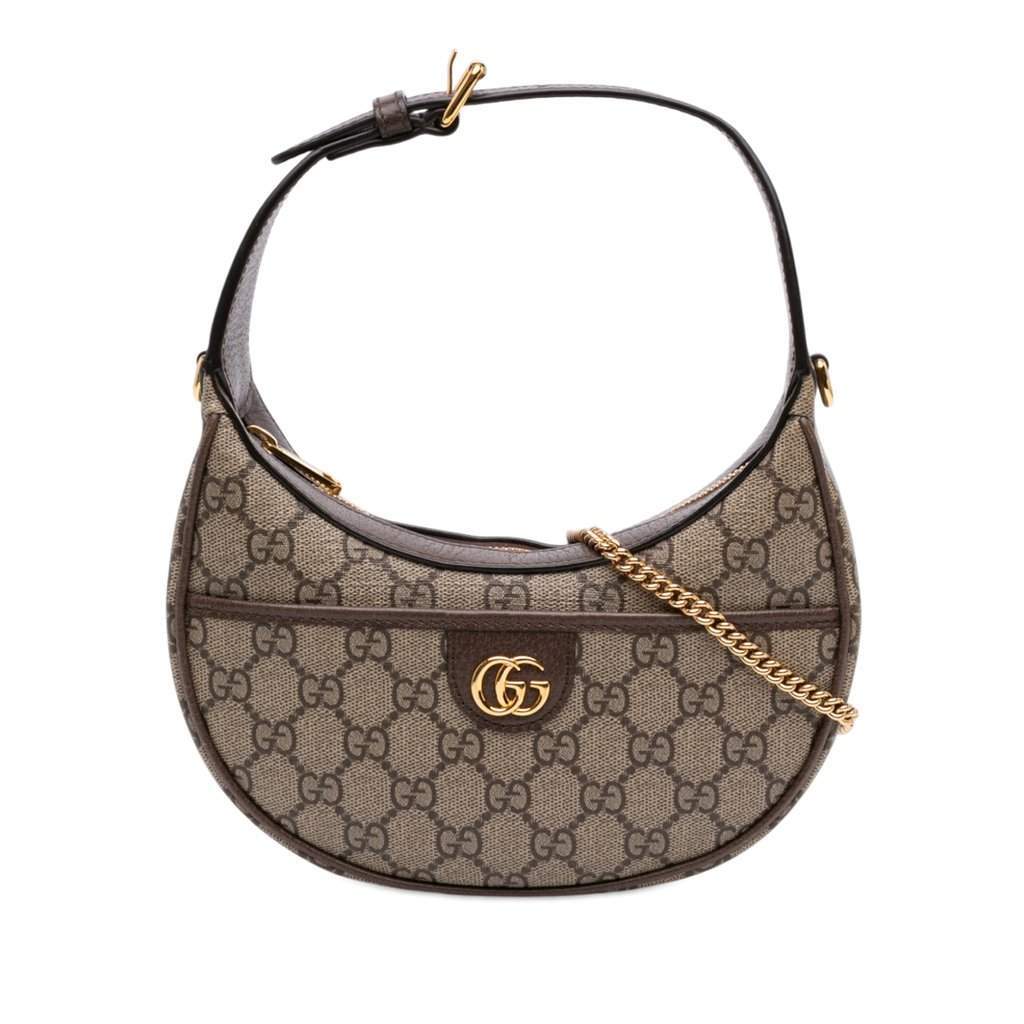 Gucci GG Supreme Ophidia Half Moon Beige Very good - Front View
